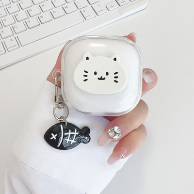 适用于索尼LinkBuds Fit蓝牙耳机保护套透明LinkBuds Open耳机保护壳WF-L910N透明WF-L910可爱卡通软壳套