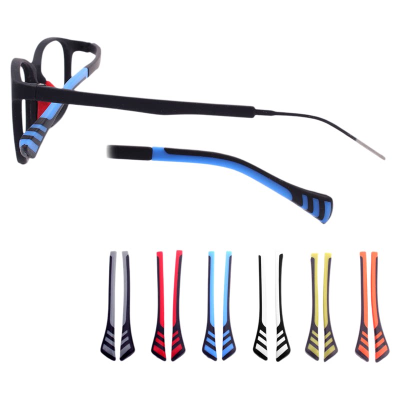 眼镜扁方孔脚套防滑套硅胶运动固定眼睛太阳镜配件细孔学生镜腿套