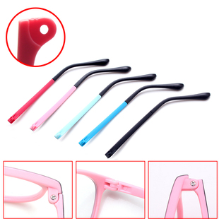 单平牙儿童眼镜脚眼镜腿镜架框替换一对配件维修TR90弹性防滑1601