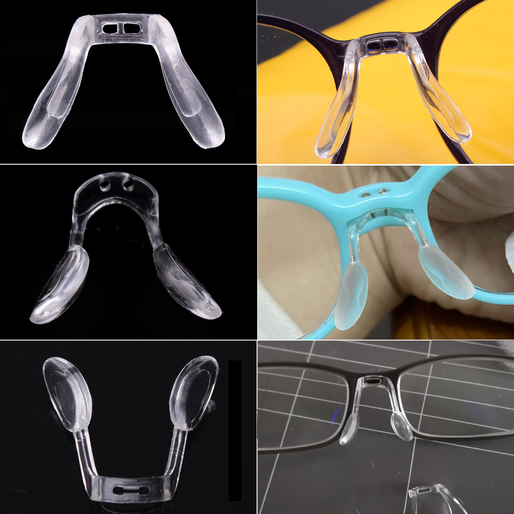 儿童眼镜鼻托硅胶柔软防滑托叶