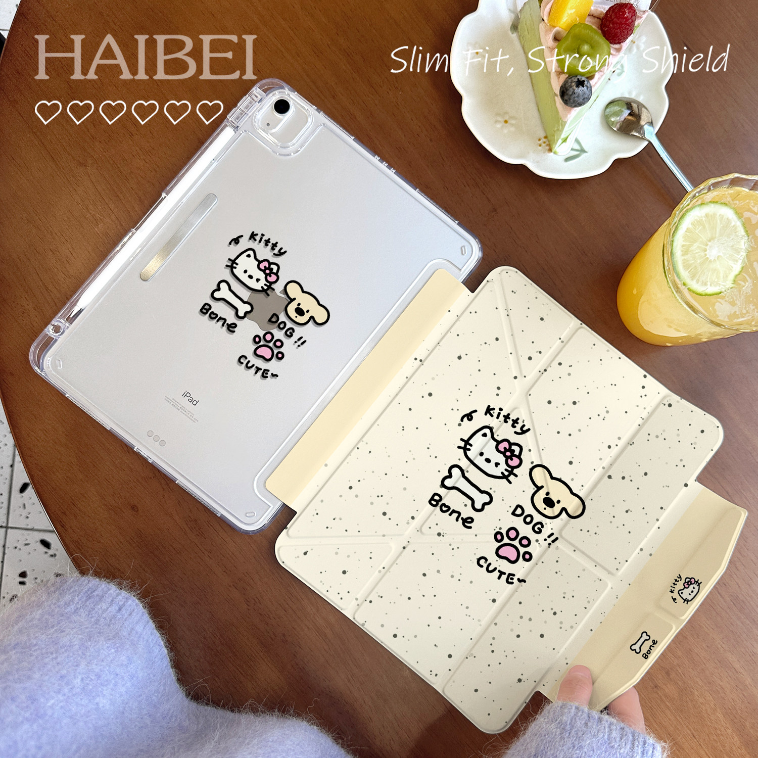 Y型带笔槽亚克力适用苹果平板壳