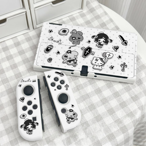 亚比风适用任天堂Switch保护套Oled游戏机配件分体防摔硬壳ns卡通switcholed保护壳手柄套Switch2超薄便携