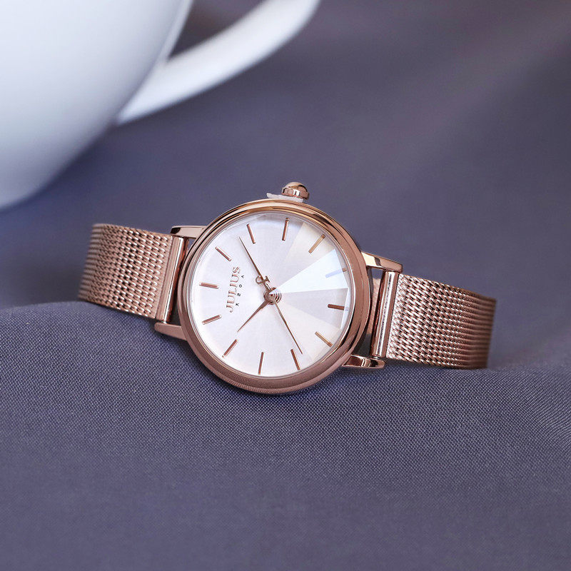潮流时尚聚利时腕表源自韩国品牌手表女新款钢带石英奢华正品女表