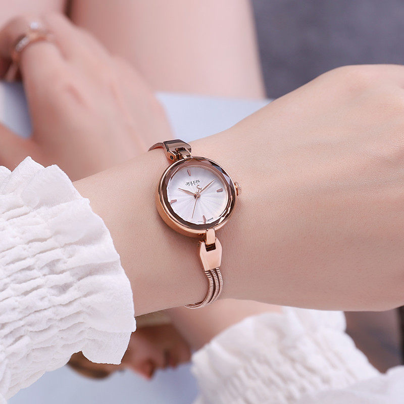 正品聚利时手链式女表新品金属钢带女表细带简约时尚表石英手表女