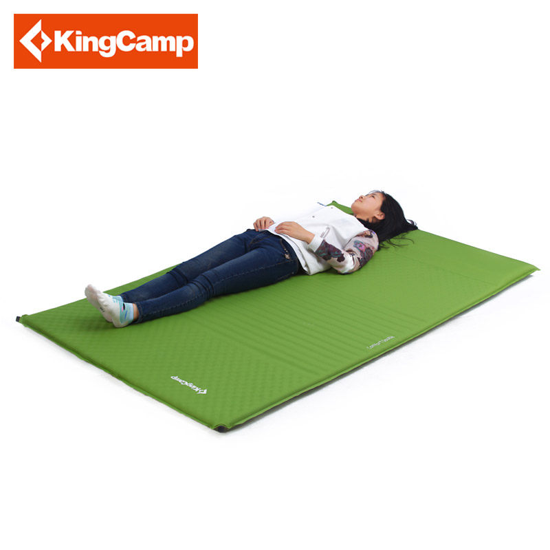 kingcamp户外双人自动充气垫床加宽加厚防潮垫露营野营垫子KM3084