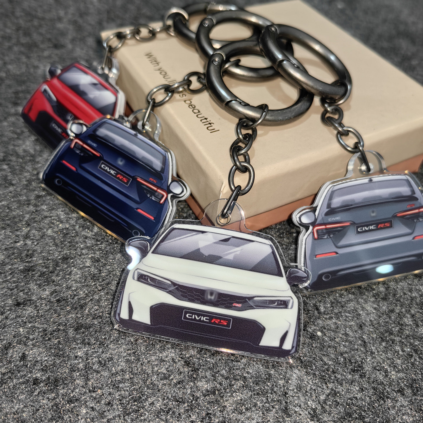 新款11代CIVIC RS车头中控亚克力挂件 2026年三厢思域钥匙链客制