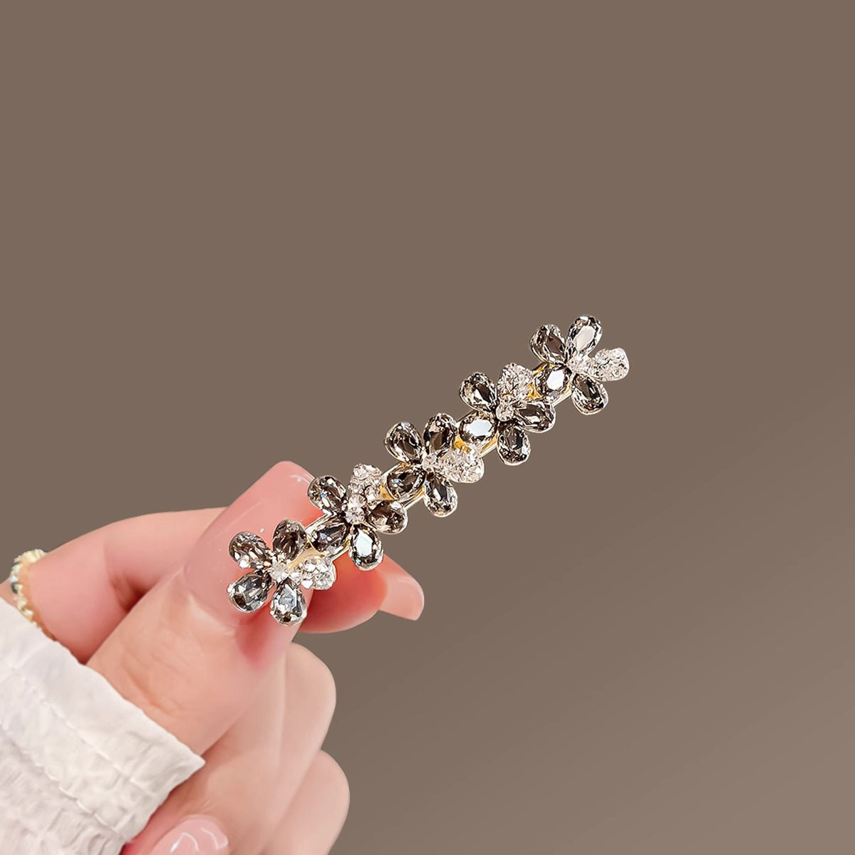 韩国精致仿水晶发夹女侧边夹森系花朵刘海夹子碎发一字夹发卡头饰,饰品/流行首饰/时尚饰品新,民族风发饰,淘宝优惠券,粉丝福利购,淘宝优惠卷