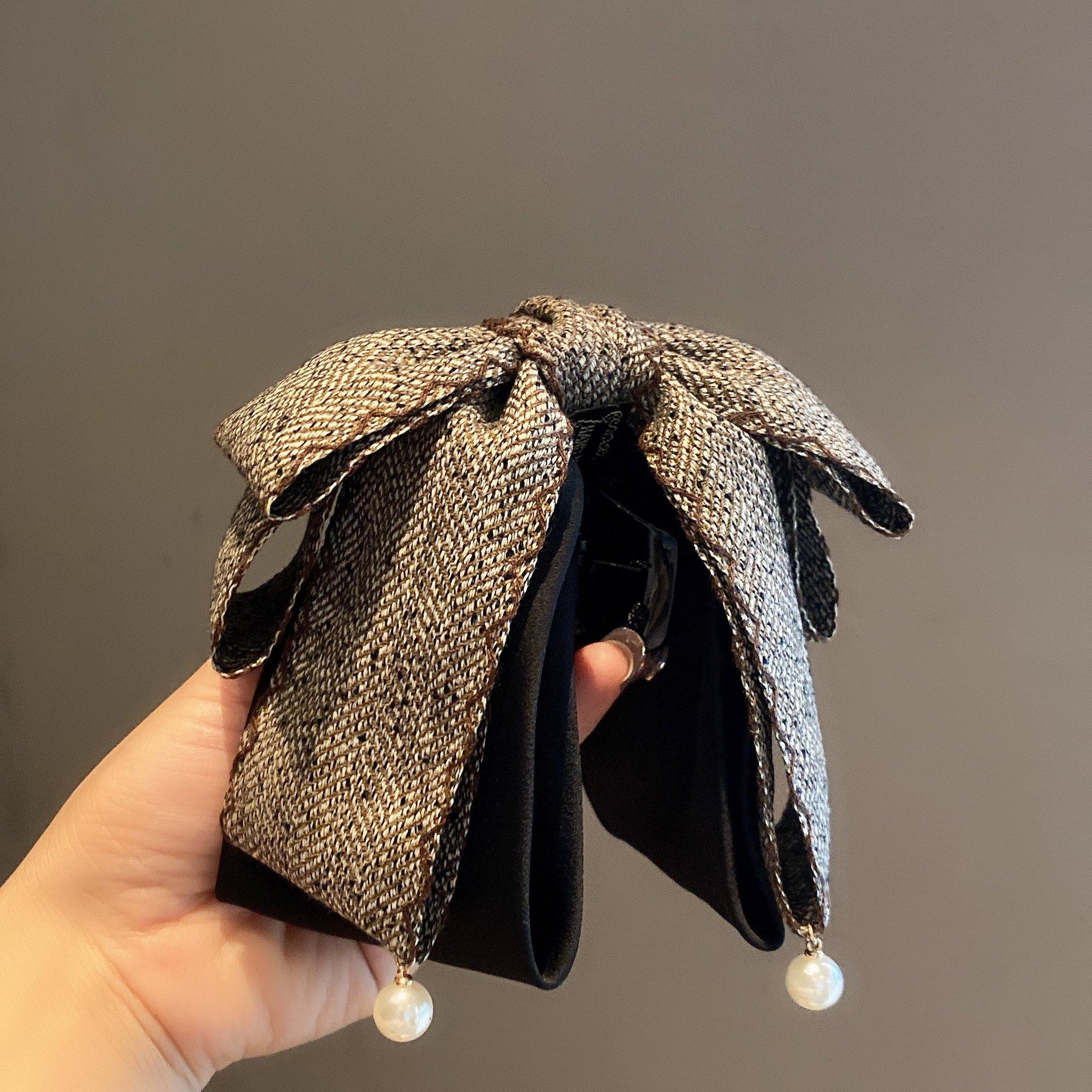 韩国东大门新款咖色多层蝴蝶结高马尾夹女时尚气质后脑勺发抓发卡,饰品/流行首饰/时尚饰品新,民族风发饰,淘宝优惠券,粉丝福利购,淘宝优惠卷