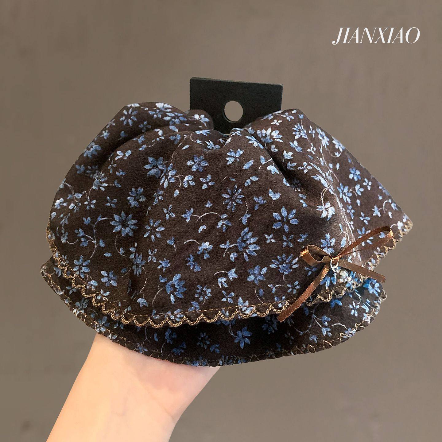 通勤新款可爱复古碎花马尾抓夹文艺小清新盘发夹撞色蝴蝶结鲨鱼夹,饰品/流行首饰/时尚饰品新,民族风发饰,淘宝优惠券,粉丝福利购,淘宝优惠卷