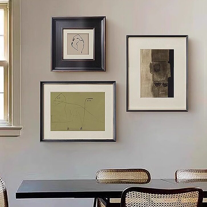 休息日的早晨 原创中古装饰画抽象餐厅法式艺术餐厅客厅卧室挂画