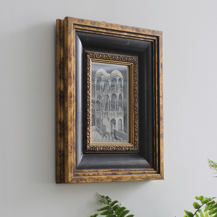 观景楼 复古法式客厅书房挂画埃舍尔建筑超现实设计师艺术装饰画图片