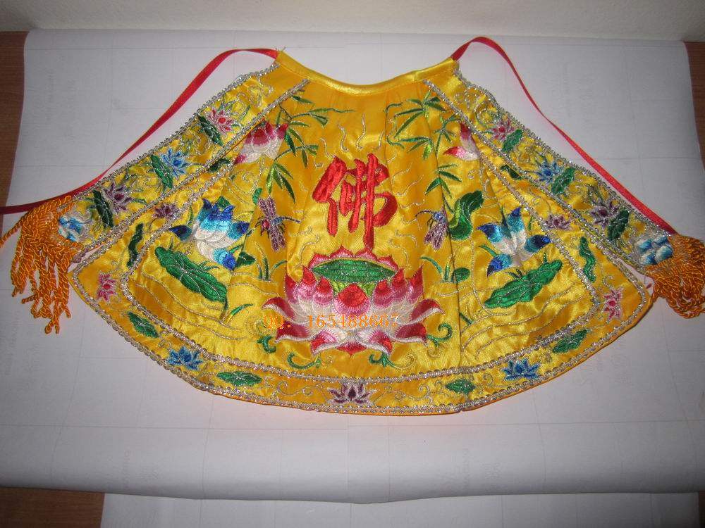 佛衣神衣 观音佛像披风 菩萨莲花披风斗篷 观音佛像披风竹衣 36cm