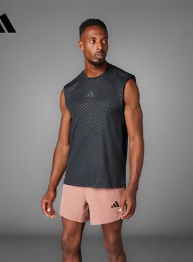 adidas阿迪达斯运动背心男25夏季休闲健身训练速干无袖T恤JM3190