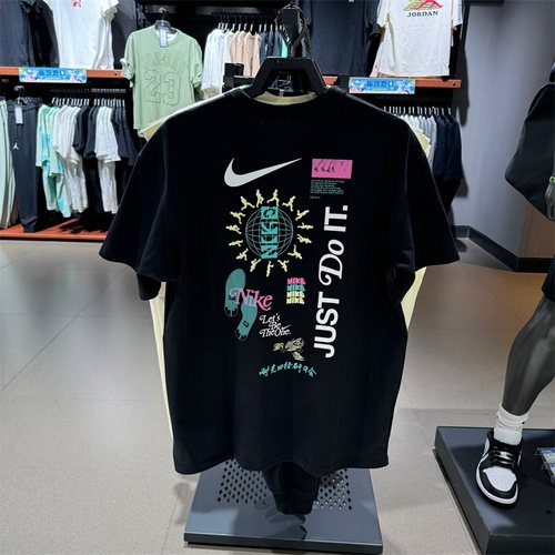 NIKE耐克短袖男印花运动T恤