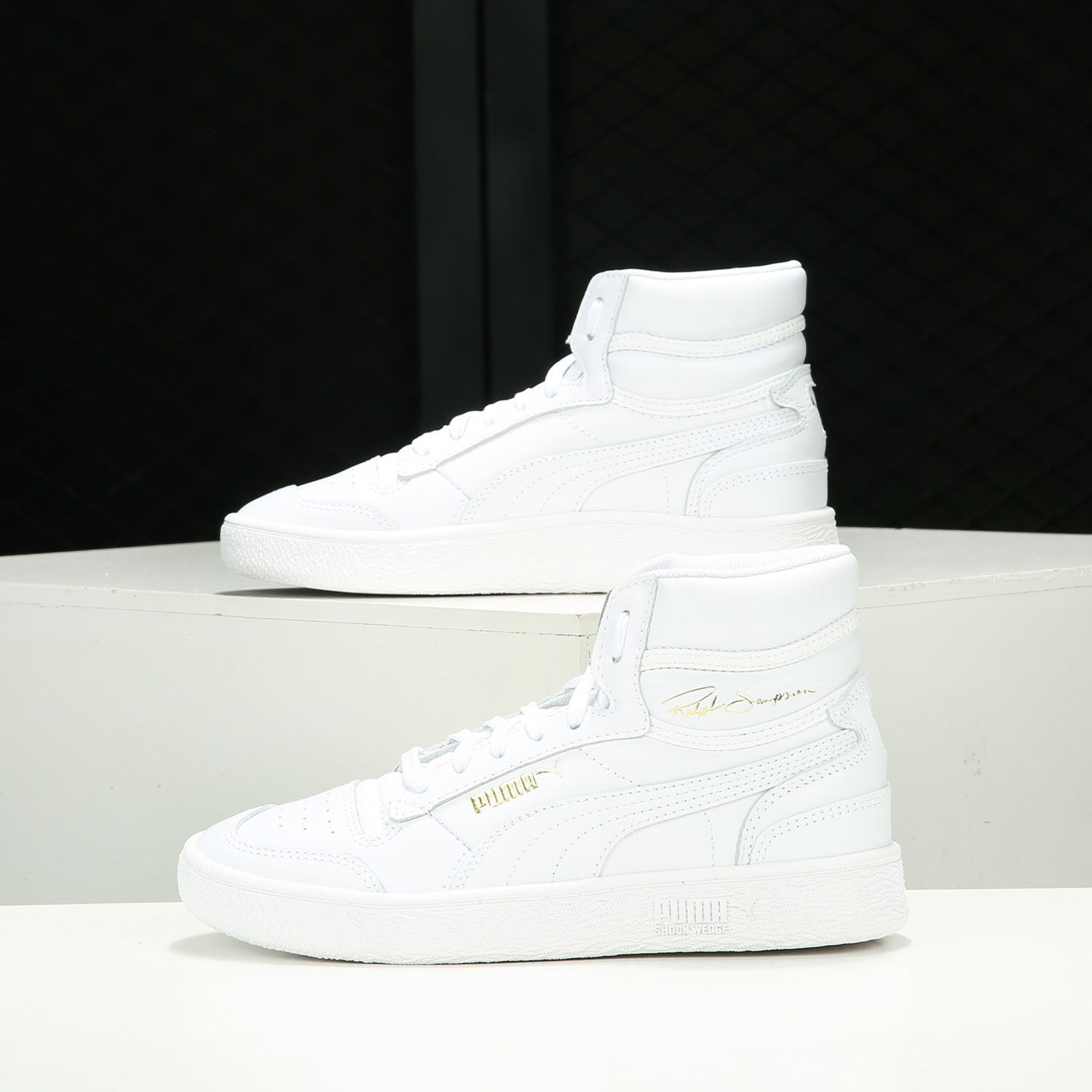 puma/彪马板鞋男女ralph sampson高帮经典透气运动休闲鞋  370847