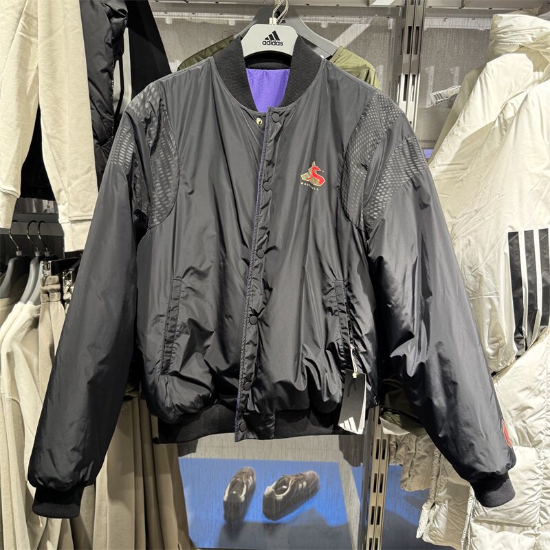adidas阿迪达斯棉服男2025春季蛇年新款保暖夹克两面穿外套M5670