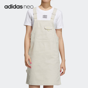 Adidas 休闲透气连衣裙背带裙 女子无袖 阿迪达斯运动裙夏季 H16284
