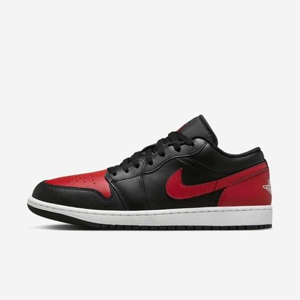 nike耐克男鞋AIR JORDAN 1 LOW AJ1黑红禁穿低帮休闲鞋553558-067