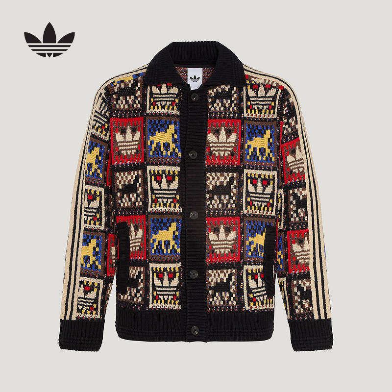 阿迪达斯三叶草外套男女2026春季休闲宽松毛衣针织开衫夹克KR2801,运动服/休闲服装,运动T恤,淘宝优惠券,粉丝福利购,淘宝优惠卷