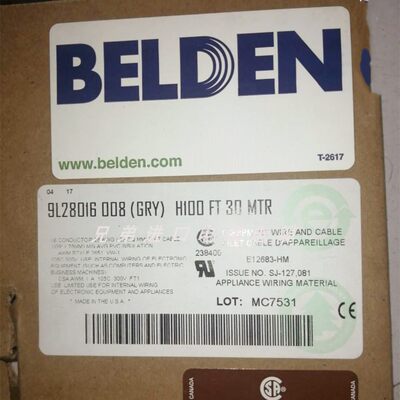 美国BELDEN百通 9L28016 008(GRY)H100 FT 30 MTR 1006025 排线