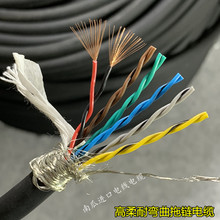 进口电缆拖链 12芯0.2平方双绞屏蔽线 耐弯曲 高柔超软 24AWG*6P