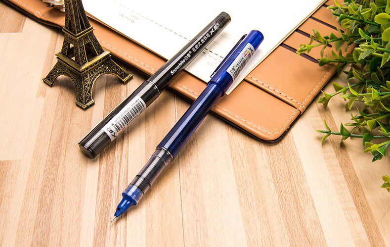 BAIXUE X66 스트레이트 액체 방수 볼펜 젤 펜 대용량 워터 펜 오피스 시그니처 펜 무료 배송