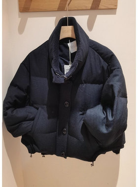 闪发~BSIEE本涩专柜正品25冬新款立领拼毛织羽绒服F42010Y01-1799