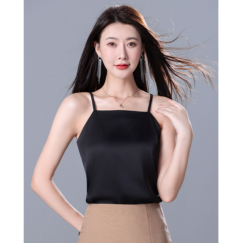 休闲百搭背心吊带女2023新款简约纯色通勤职业西装内搭打底上衣秋