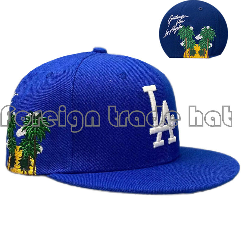 Hat Fully Enclosed Panel Hat Non-Adjustable Hip-Hop Street Dance Embroider Baseball Cap Backwards Size Hat Casual Flat Brim Hat