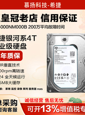 希捷机械硬盘4tb银河企业级服务器nas存储监控 ST4000NM000B/000A