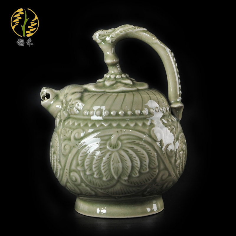 Shanxi characteristic originality ceramics Wine Yao, porcelain flagon indigo plant Chinese style Liquor and Spirits suit Backflow pot householdin the Festive supplies/Gift , Gift ideas , Creative Ceramics  category - from Buy2taobao.com to provide professional Taobao agent buy service