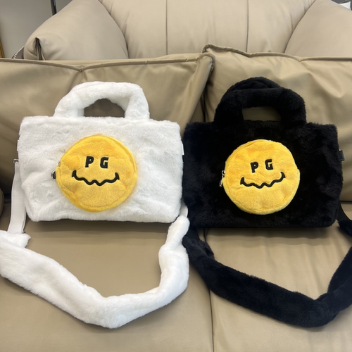 原单女士高尔夫毛绒手拎包斜挎包