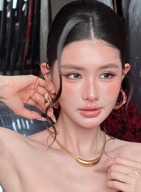 新娘项链耳环耳饰夸张金属高级感颈链锁骨链项圈结婚纱礼服配饰品