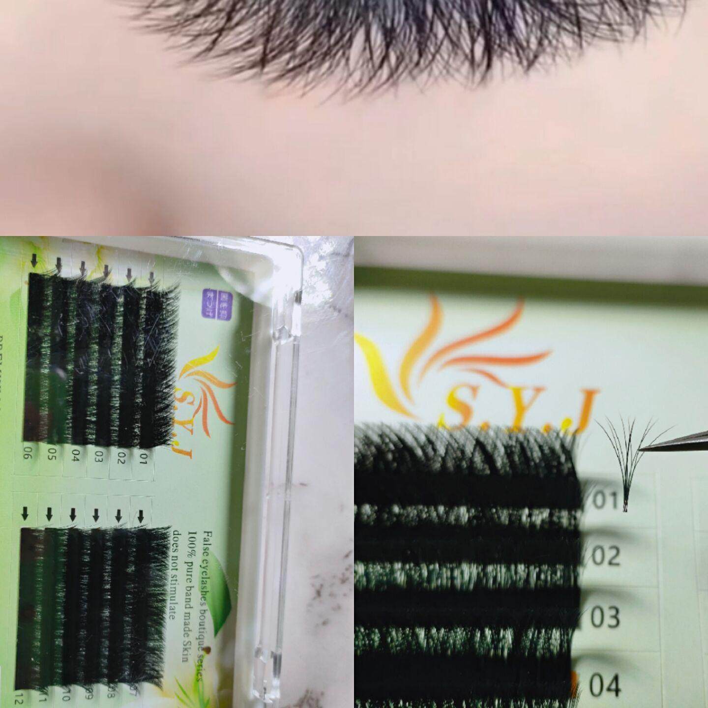 自动双笙花水貂混装势力假睫毛
