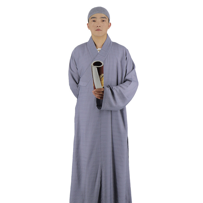 服禅大褂款海青修服居士透气夏季和尚服丝棉薄款长褂冰僧服男女