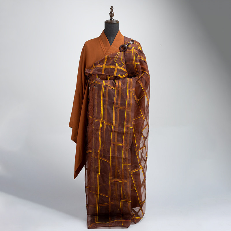 搭衣袈裟师父衣服唐僧玻璃丝祖衣庄严金边众男女僧服出家法会