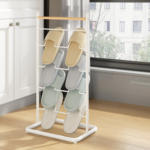 拖鞋架落地式浴室免打孔门口入户门后洗手间晾晒简易沥水多层收纳