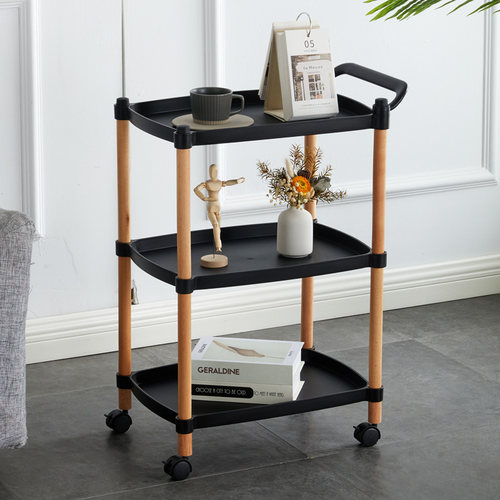 可移动带轮小推车客厅铁艺床头