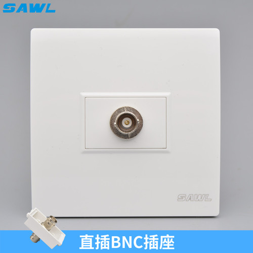 对接BNC延长线模块插86型BNC监控数据SDI视频 直插Q9电脑插座面板