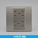 86型双五孔面板插10A10孔电源 插座 16A大功率三插五孔10a墙壁暗装