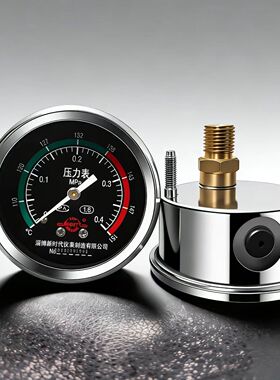 淄博新时代压力表0-0.4MPa轴向Y60Z合肥华泰LX-B75L灭菌器配件