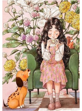 纯棉十字绣新款人物森林美味套件