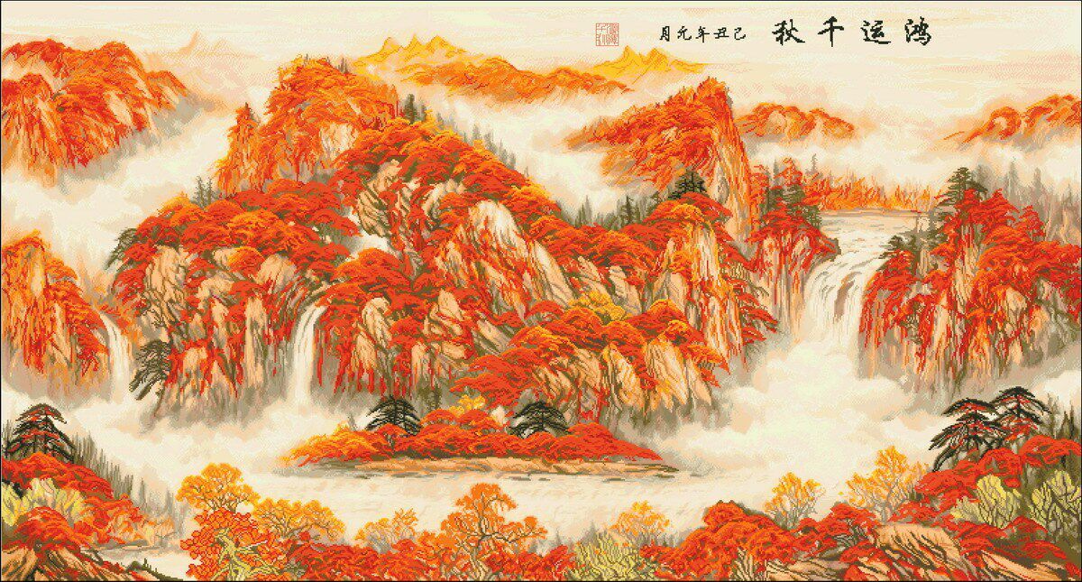 印花包邮大幅法国dmc横幅绣线
