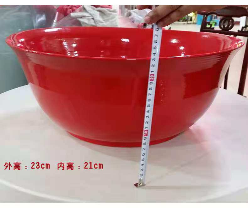 超大中秋博饼碗中国红60CM红大碗24寸博饼碗状元碗色子 礼品陶瓷
