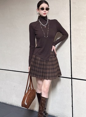 DI-SUI迪素欧货2025秋冬新品女装26521优雅不规则下摆高领羊绒小