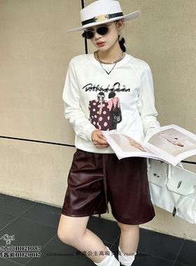 特价DI-SUI迪素欧货2025女装21087秋冬休闲风字母印花宽松圆领长