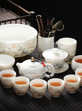 2026新款茶具套装功夫茶杯茶壶盖碗一套用品大全轻奢高档奢华家用
