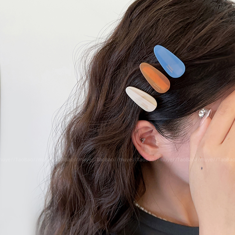 春夏季3件套水滴前额边夹发夹~