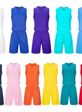 篮球服套装夏季比赛组队服男儿童训练背心运动篮球衣定制印字紫色