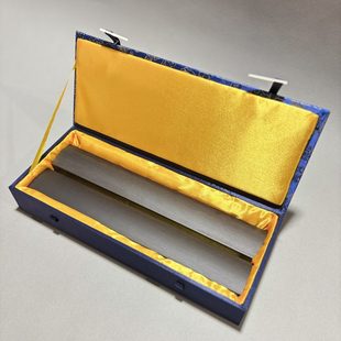 高档锦盒双镇尺盒筷子盒毛笔镇尺镇纸扇子车挂工艺礼品包装盒现货